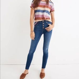 Madewell 10" High-Rise Skinny Jeans in Hanna Wash